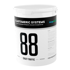 Прочная антивандальная краска Elastomeric 88 Crazy Traffic, База C прозрачная, 1 л