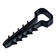 Дюбель-хомут для плоских проводов IEK 6 х 14 мм, черный (100 шт) [UDH14-06-14-100-K02]
