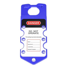 Множитель замковый алюминиевый с этикеткой, 6 отверстий, Ø затвора 36 мм, 190х77 мм, толщина фиксатора 5.5 мм, синий [gwrK53BLU]