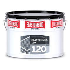 Гидроизоляционная мастика для кровли Elastomeric 120 (финишный слой) полимерная, белая, 10 кг