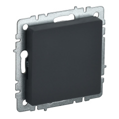 Заглушка IEK BRITE c суппортом МЗ10-БрГ графит [BR-PL10-K53]