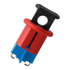 Блокиратор полюсных автоматов PIS, нейлон и сталь, зажим внутрь, ширина зажима 12.7 мм, 42х24 мм, красный [gws90847]