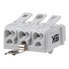 Клемма пружинная соединительная IEK КСПнз3-L+N+PE [UKZ-B06-3P-F1-E1-10]
