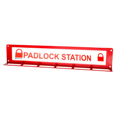 Держатель для замков Brady большой, сталь, 406х76х31 мм, красный [gws800121]