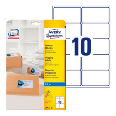 Адресные непросвечивающиеся этикетки Avery Zweckform, белые, 99.1 x 57 мм, 10 этикеток на листе А4 (25 листов) [J8173-25]