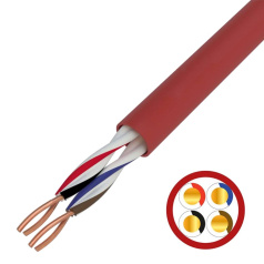 Кабель для пожарной сигнализации КПСВВнг(А)-LS Rexant 2x2x0.50 мм² [01-4865]