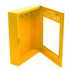Блокировочная станция стальная закрытая, вместимость до 20 замков, желтый [gwrST10]