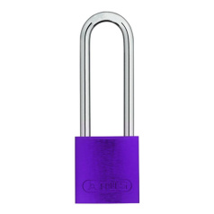 Замки алюминиевые стандартные Brady, алюминиевые дужки, 76 мм, Ø 6.5 мм, фиолетовые, 6 шт [gws814085]