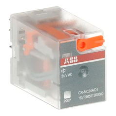 Реле промежуточное CR-M024AC4 ABB 4ПК, 6А, 24B AC [1SVR405613R0000]
