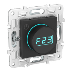 Термостат электронный SK-T01Bl IEK «SKANDY» с индикатором, черный [SK-RT11-K02]