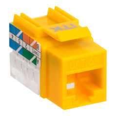 Модуль Keystone Jack ITK, категория 6A UTP 110 IDC 90° желтый [CS1-1C6AU-11-05]