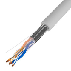 Кабель витая пара F/UTP TOKOV ELECTRIC, категория 5E, 2х2х24AWG, PVC, серый [TKE-C06-F/UTP-22-5E-500]