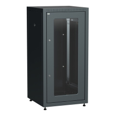 Шкаф напольный сетевой 19" ITK LINEA E 18U 600х600 мм, чёрный [LE05-18U66-GM]