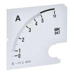 Шкала сменная для амперметра IEK Э47 5/5А класс точности 1.5, 96 х 96 мм [IPA20D-SC-0005]