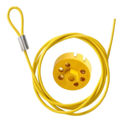 Тросовый блокиратор Brady Pro-Lock, стальной трос в виниловой оболочке, Ø 3.5 мм, 1.5 м, желтый [gws225205]