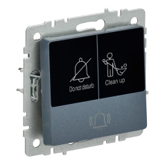 Кнопка звонка с индикацией IEK BRITE ВС10-1-9-БрМ для отелей, 10А, маренго [BR-V14-2-10-K35]