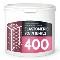 Эластичная краска для стен и потолков Elastomeric 400 Wall Shield, База С прозрачная, 3 кг