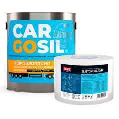 Ремкомплект зимний Cargosil: жидкая резина для устранения протечек на крышах, серый, 3 кг