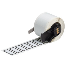 Этикетки Brady M6‐24‐428‐BK полиэстер, 28.7 х 12.7 мм, серебристые, 500 шт [brd173770]