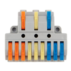 Клемма Rexant СМК 3х3 проходная разветвительная (1 ввод, 3 вывода на полюс) [07-5232]