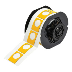 Этикетки Brady B30EP-167U-593-YL под кнопку, полиэстер, 30.48 х 38.1 мм, Ø 22.5 мм, желтые, 235 шт [gws118058]