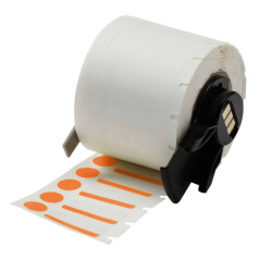 Этикетки Brady M6‐98‐494‐OR полиэстер, 25.4 х 9.53 мм, Ø 9.53 мм, оранжевый, 500 шт [brd173529]