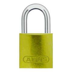 Замки алюминиевые компактные Brady, алюминиевые дужки, 25 мм, Ø 4.7 мм, желтые, 6 шт [gws834859]