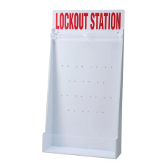Станция открытая Brady для блокираторов малая, полистирол, 591х311х97 мм, белая [gws50997]