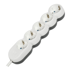 Удлинитель У05 IEK UNO, 2P+PE 3х1.5 мм², 16А/250В, светло-серый, 3 м [WYP53-16-05-03-Z]