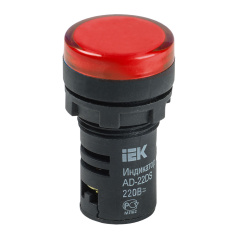 Лампа сигнальная светодиодная, красная IEK AD22DS (LED) 230В [BLS10-ADDS-230-K04]