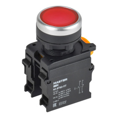 Кнопка с фиксацией IEK MASTER Ø 22 мм, 1NO+1NC, красная [MI-BT60-11T-3-21-K04]