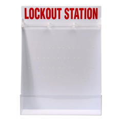 Станция открытая Brady для блокираторов средняя, полистирол, 660х495х127 мм, белая [gws50994]