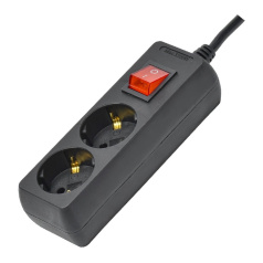 Удлинитель У02К IEK 3х1 мм², 16А/250В, черный, 3 м [WYP10-16-02-03-ZK-K02]
