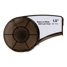 Картридж совместимый M21-1500-427 винил, 38.1 мм х 4.3 м, черный на белом, для Brady BMP21