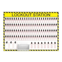 Блокировочная открытая станция, пластик, на 100 замков, замковые множители и бирки [gwrB7-6]