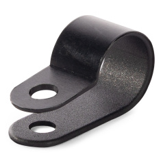 Скоба нейлоновая под саморезы Fortisflex СНК-12, черная (100 шт) [103931]