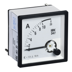 Амперметр IEK Э47 10А класс точности 1.5, 96 х 96 мм [IPA20-6-0010-E]