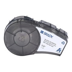 Картридж Brady M21-500-581-WT винил, 12.7 мм х 6.4 м, черный на белом [brd152246]