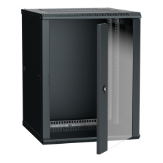 Шкаф настенный ITK LINEA W 12U 600x600 мм, чёрный [LWR5-12U66-GF]