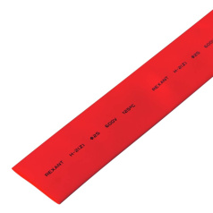 Термоусаживаемая трубка Rexant 25.0/12.5 мм, красная, усадка 2:1, с подавлением горения, нарезка по 1 м [22-5004]