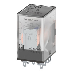Реле общего назначения OGR-2 ONI 4C 220В DC [OGR-2-4C-DC220V]