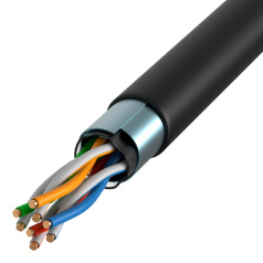 Кабель витая пара ITK F/UTP, категория 5E, 4х2х24AWG, LDPE, черный [LC3-C5E04-339]