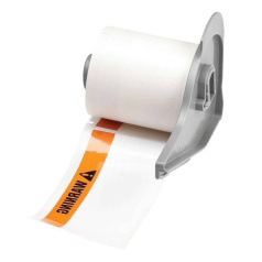 Этикетки Brady M7‐38‐483‐WARNING полиэстер, 101.6 х 48.26 мм, белые, 100 шт [brd174625]