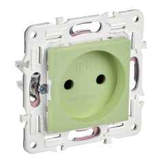 Розетка IEK SKANDY без заземления без шторок 10А SK-R02G мятный [SK-R10-10-K06]