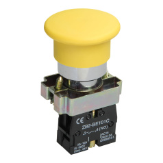 Кнопка управления Грибок IEK LAY5-BC51, желтая 1NO [BBG70-BC-K05]