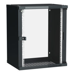 Шкаф настенный ITK LINEA WE 15U 600x450 мм, чёрный [LWE5-15U64-GF]