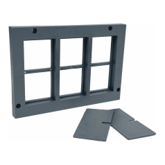 Рамка приборная Kopos на 6 модулей 45х45 PP 80/45/6 (LB) напольного лючка KOPOBOX 80
