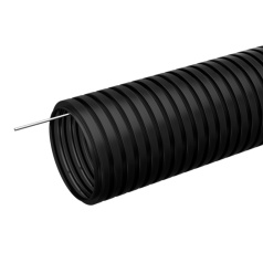 Труба гофрированная IEK ПНД с зондом, Ø 16 мм, черная, 10 м [CTG20-16-K02-010-1]