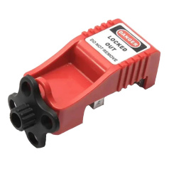 Блокиратор для автоматических выключателей накладной большой, нейлон, 96х28х47 мм, высота выключателя до 50 мм, красный [gwrD110]