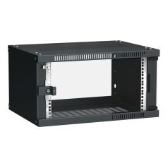 Шкаф настенный ITK LINEA WE 6U 600x450 мм, чёрный [LWE5-06U64-GF]